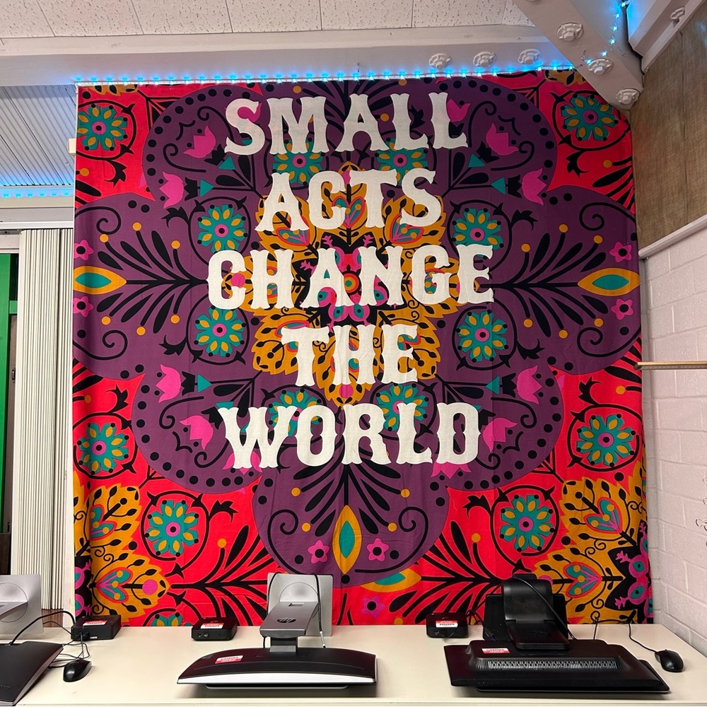 Natural Life Small Acts Change the World Tapestry